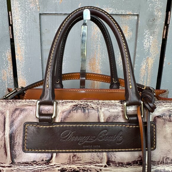 Dooney & Bourke Janine Croc Embossed Satchel Convertible Crossbody - Picture 2 of 16